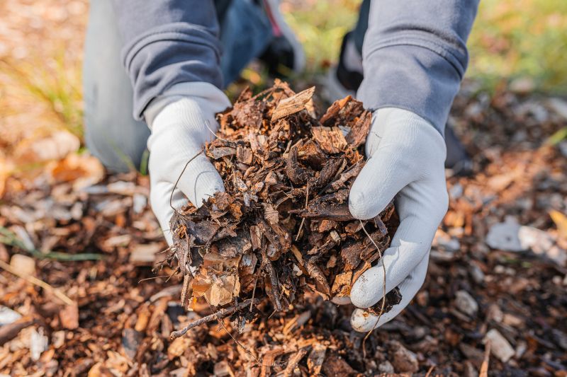 Red Mulch Installation in Ventura County, CA